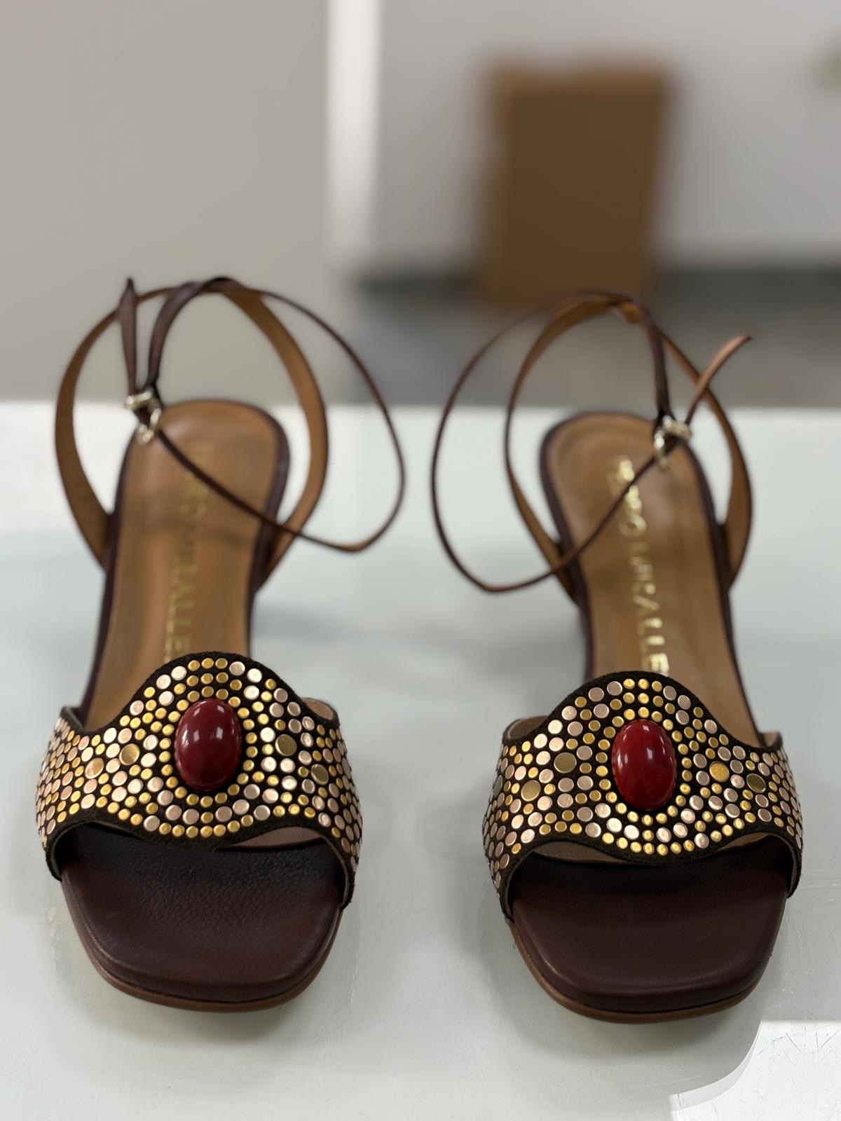 Pedro Miralles - Sandalia Tachas - Chocolate -