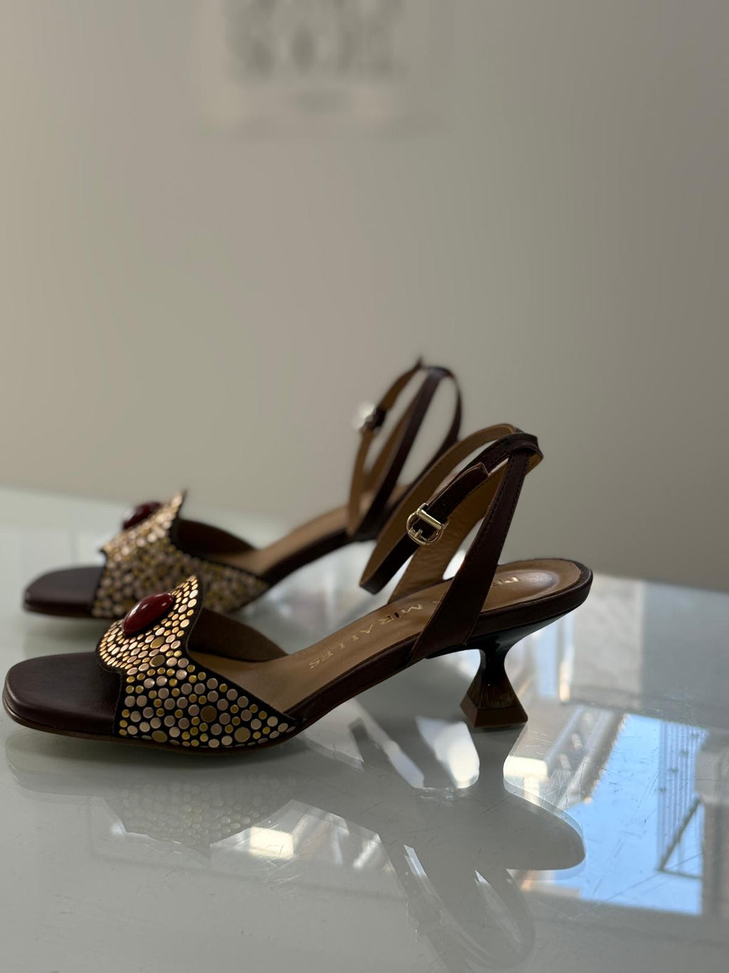 Pedro Miralles - Sandalia Tachas - Chocolate -