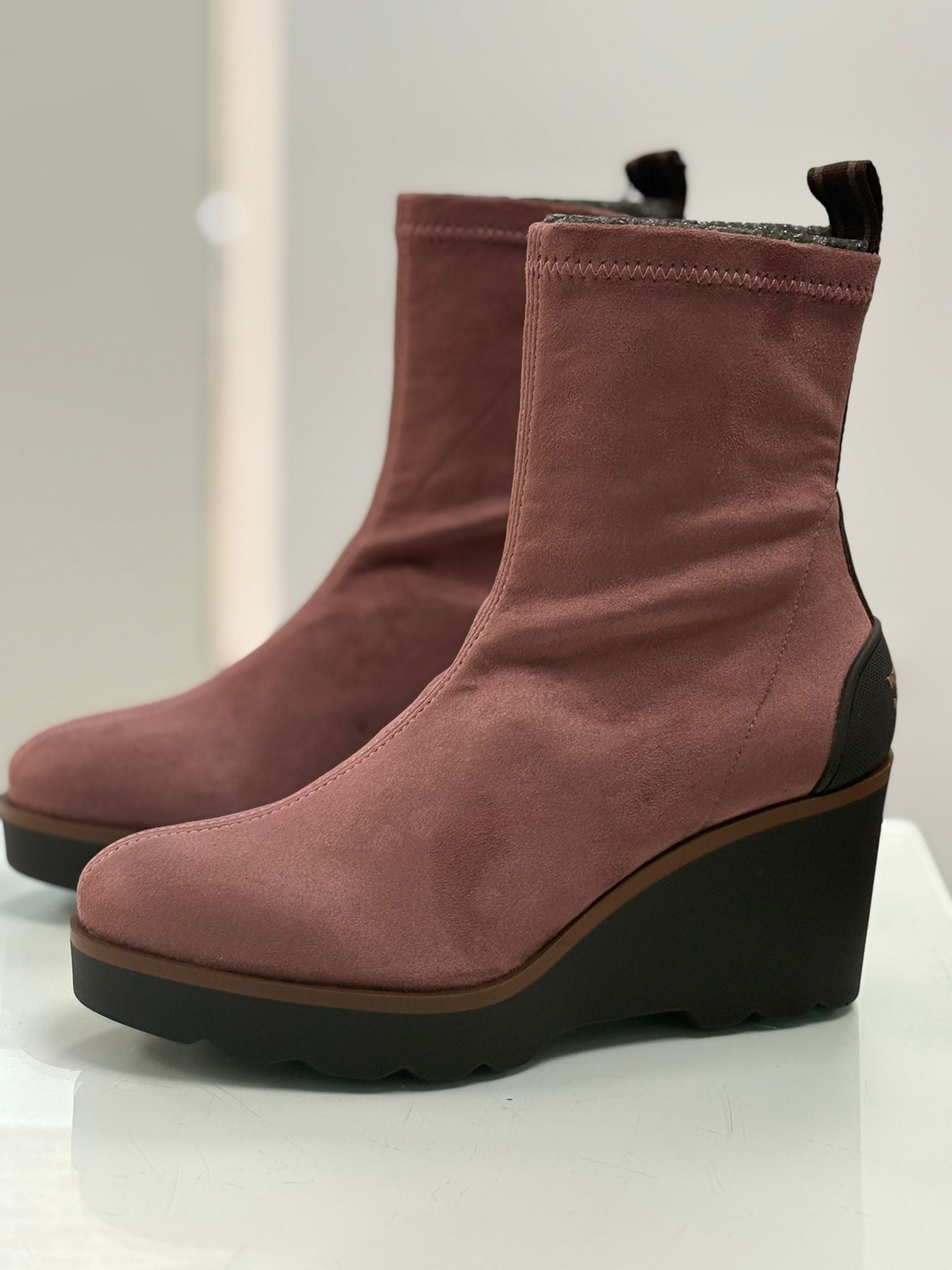 Pedro Miralles - Botas licra cuña - Rosa Palo