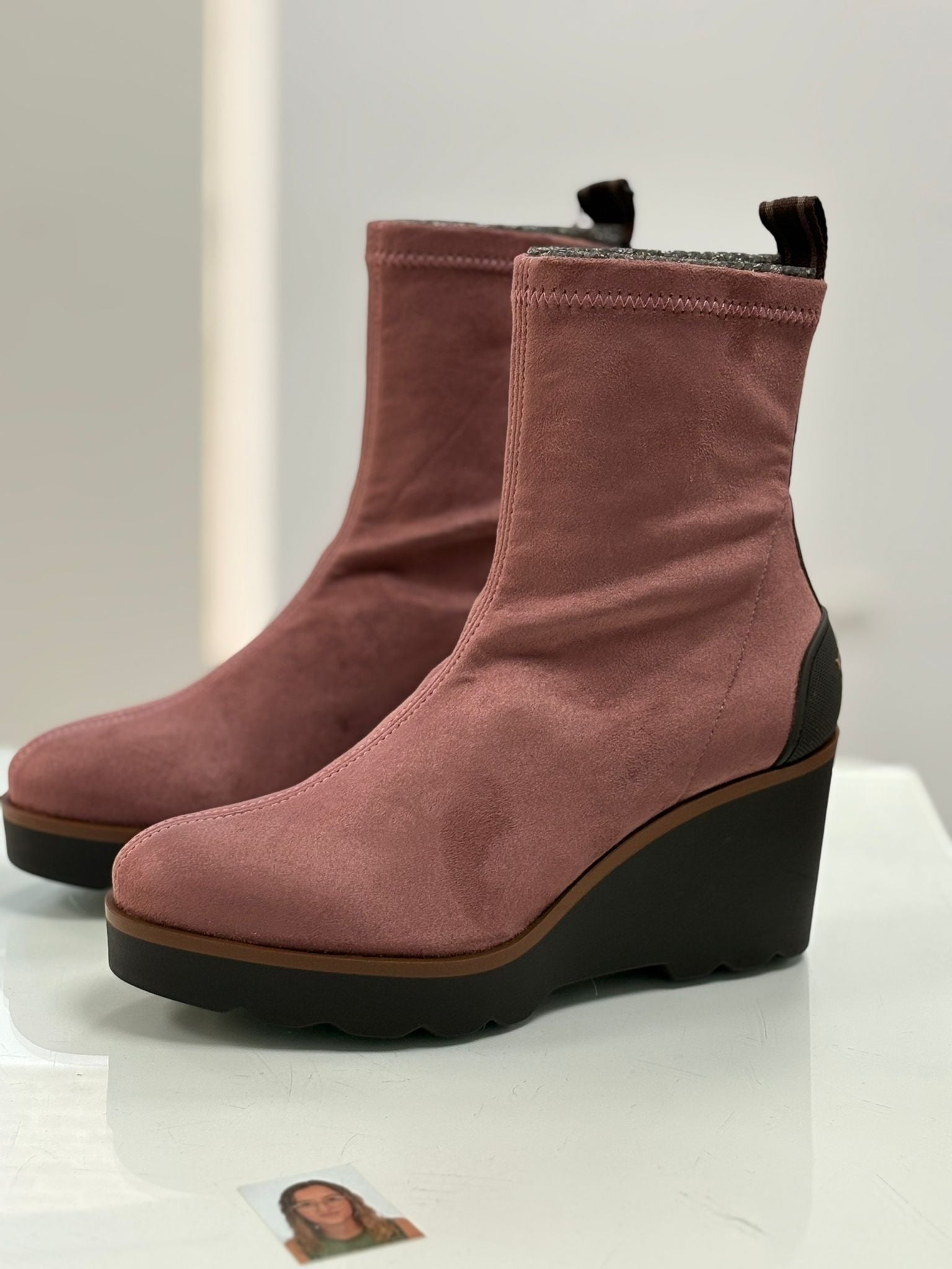 Pedro Miralles - Botas licra cuña - Rosa Palo