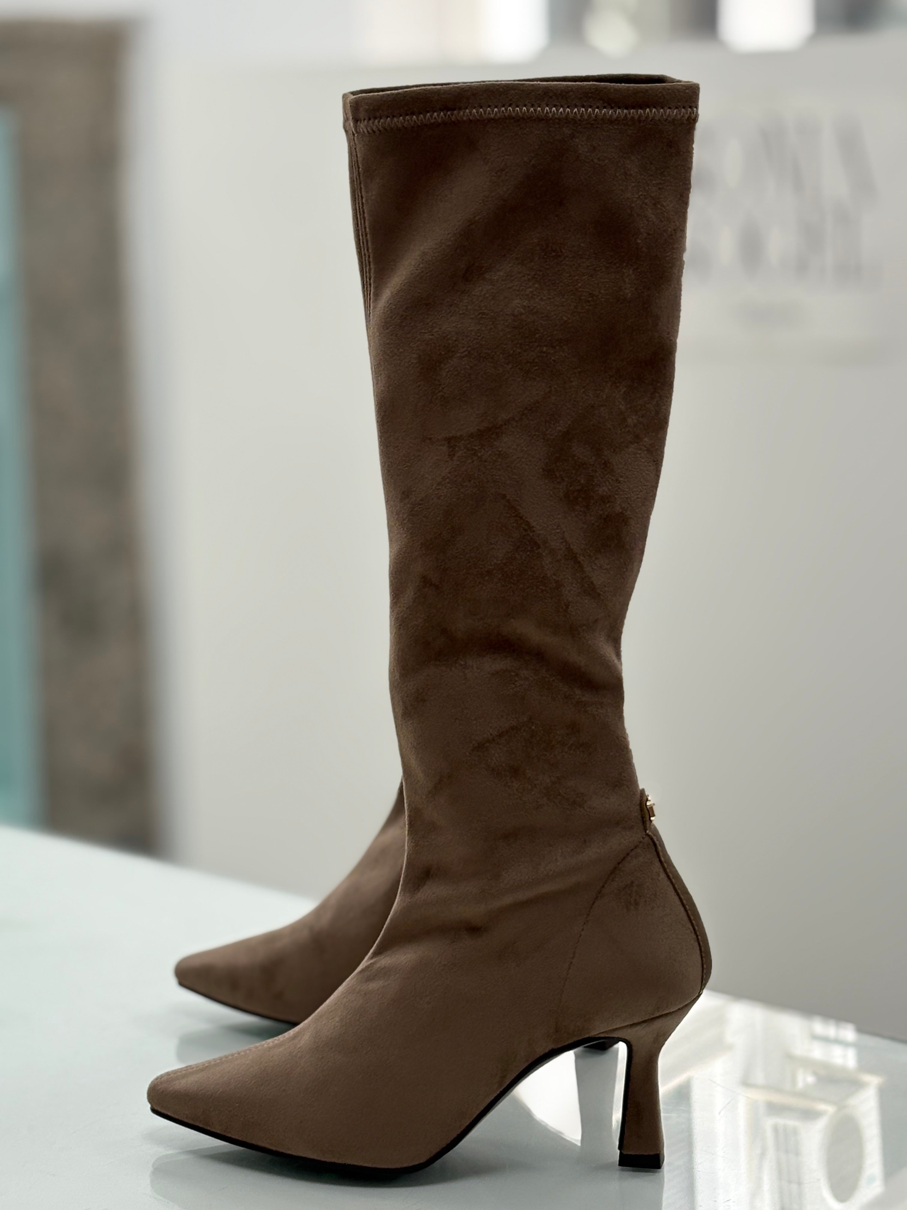 Pedro Miralles - Weekend - Botas altas tacón - Taupe